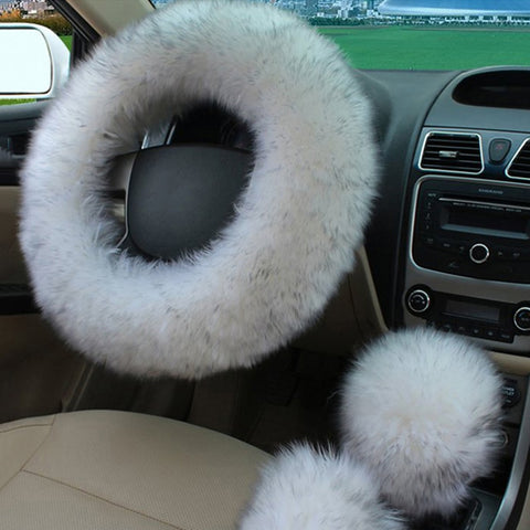 Fancy Fur Steering Wheel Cover