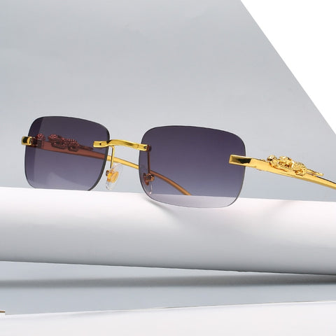 Designer Rimless Square Sunglasses