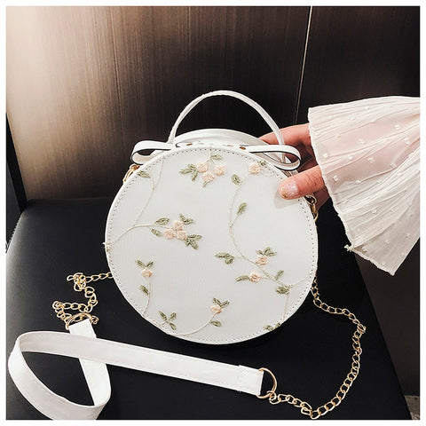 Classy Flower Round Fashion Handbag