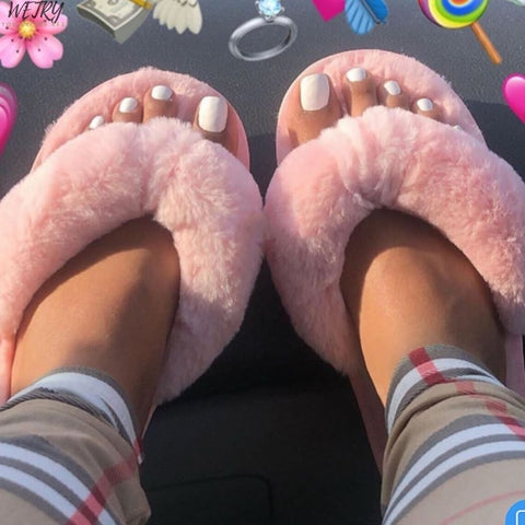 Warm Luxury Fluffy Slide Slippers