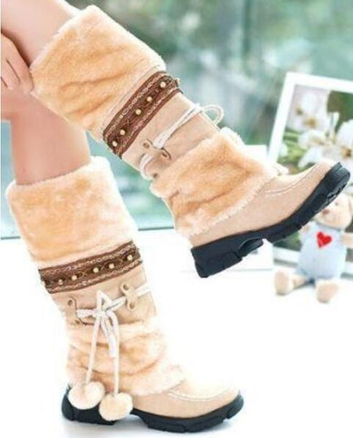 Sexy Winter Women Fur Boots