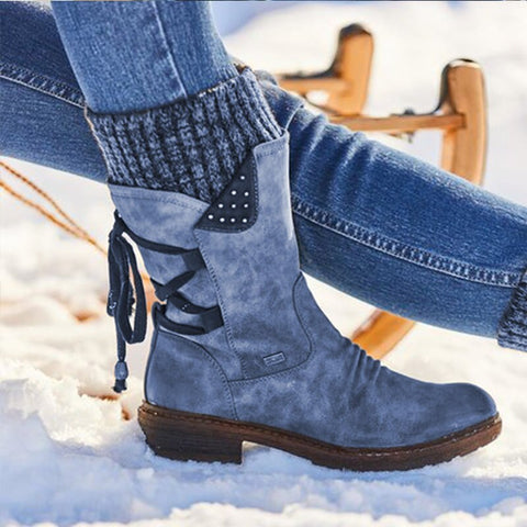 Women Lace Up Winter Boots